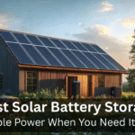 Solar battery system in a serene off-grid environment.