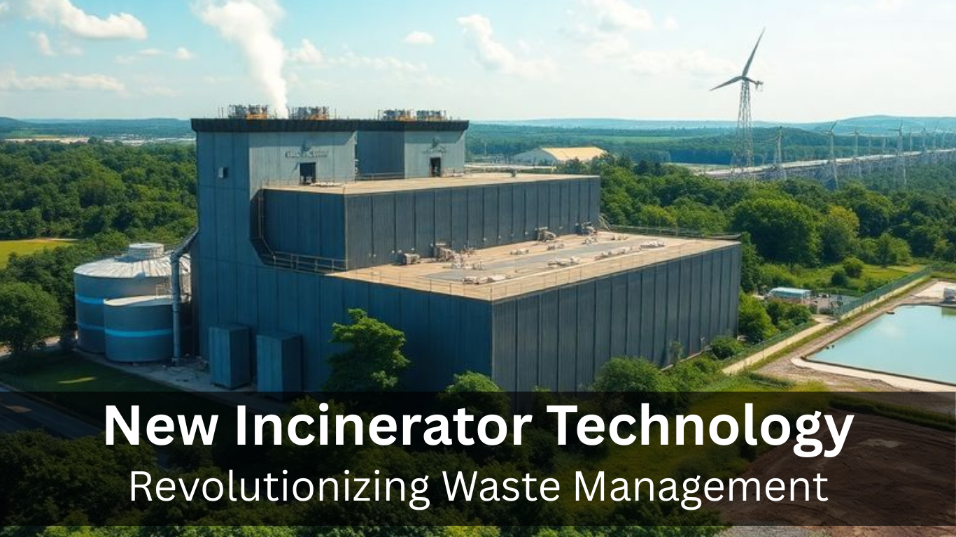 New incinerator technology amid green landscapes and clean energy.