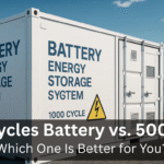 Energy Storage with Batteries of 1000 Cycles
