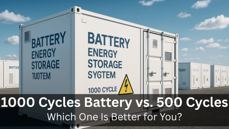 Energy Storage with Batteries of 1000 Cycles
