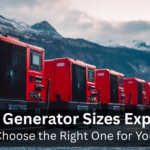 Various sizes of diesel generators.