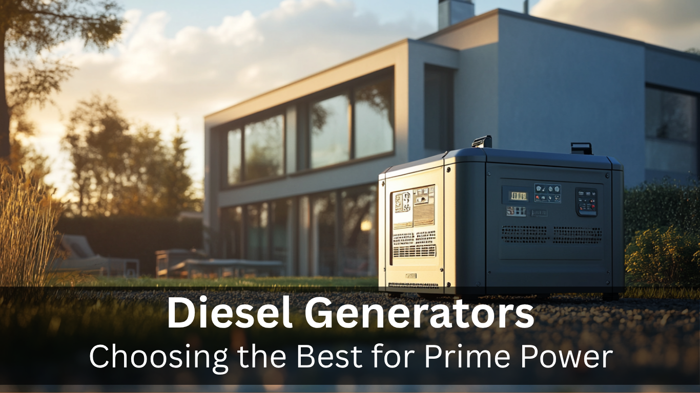 Diesel Generator next to a home