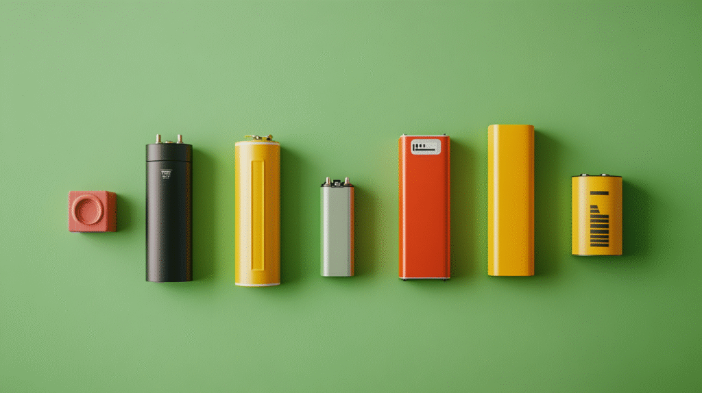 new battery types upon a green background
