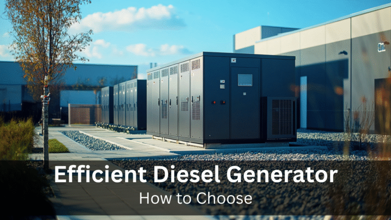 Efficient diesel generators next to a data center