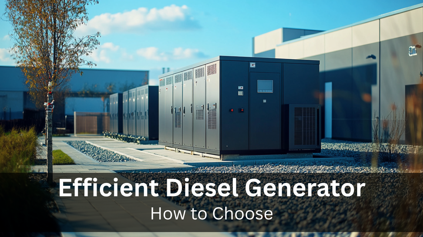 Efficient diesel generators next to a data center