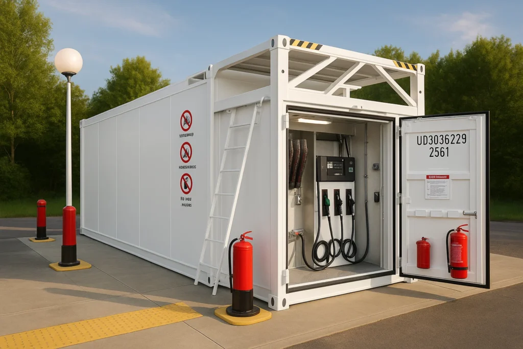 off-grid fuel storage, gas station