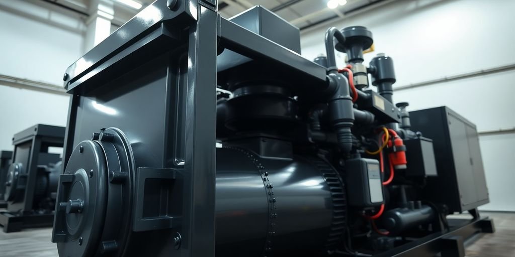 Diesel genset in a factory