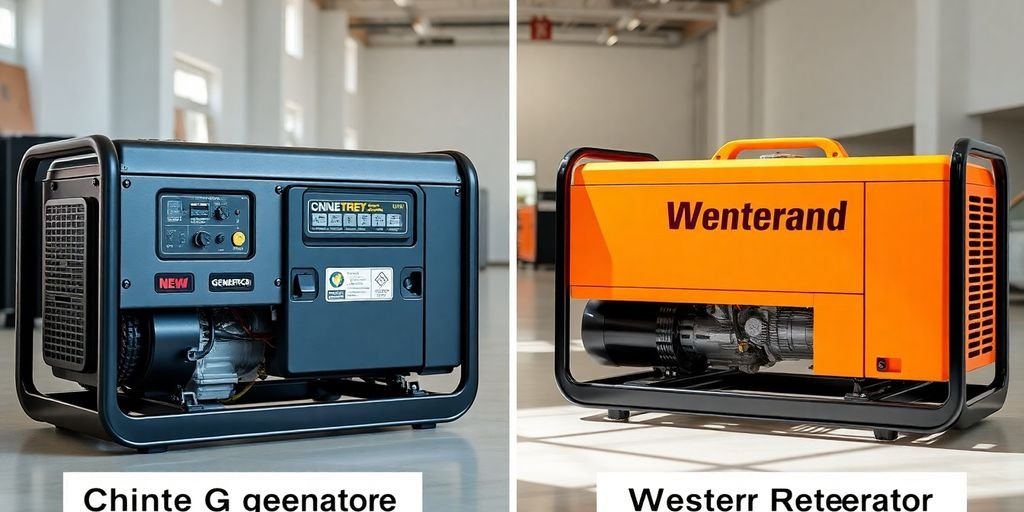 Generator with Chinese and Western flags
