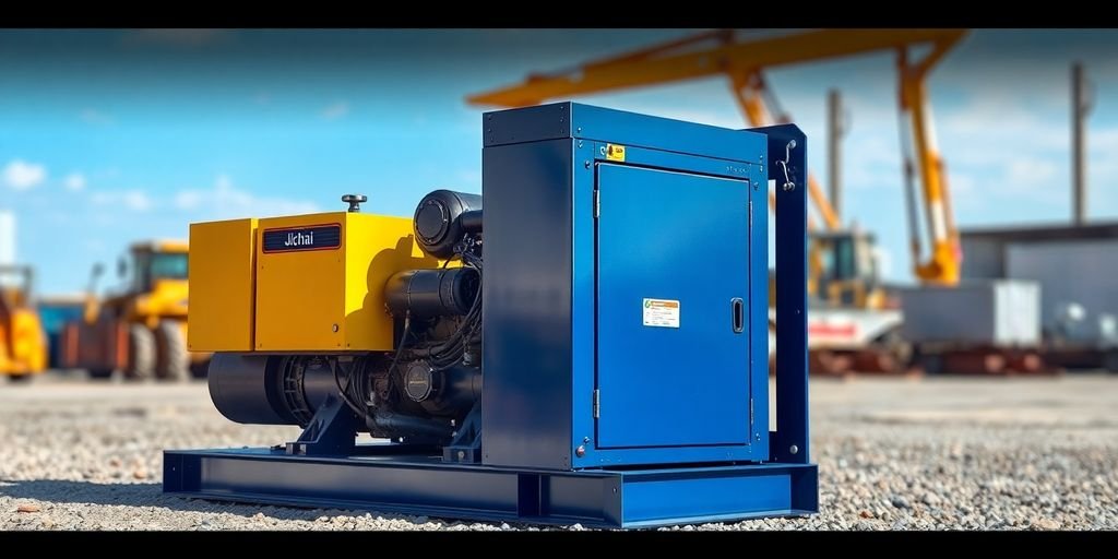 Jichai generator on a construction site.
