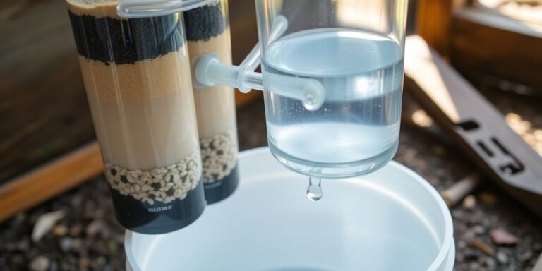DIY off-grid water filter system.