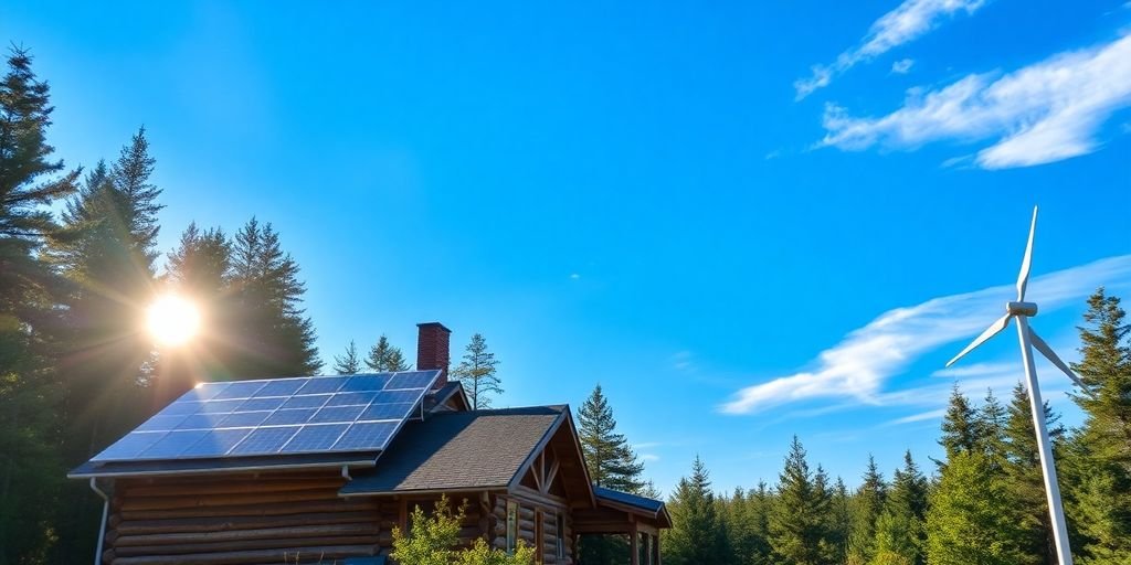 Best off Grid Power: Top Systems for Energy Independence, Solar panels powering a remote cabin.