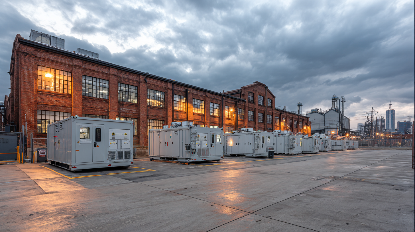 Diesel Generator outside a factory.