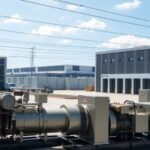 Diesel generators power data center campus.