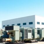 Diesel generators at a data center.