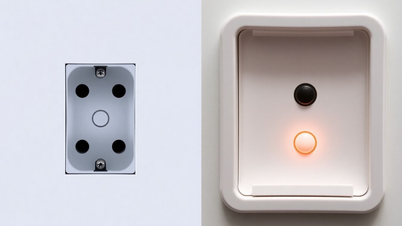 Two electrical outlets with different prong configurations one is 110V vs 220V