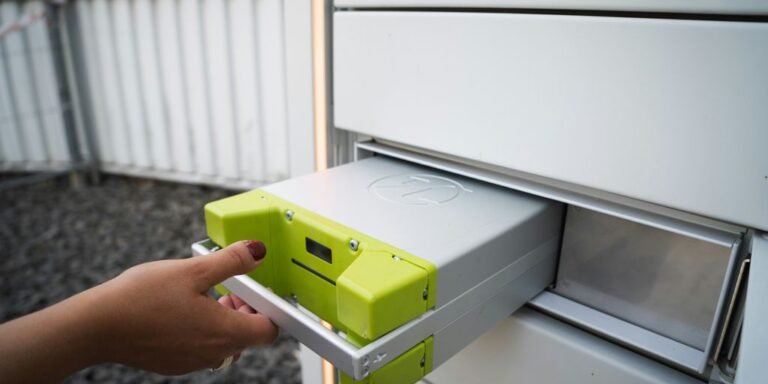 green and white plastic box