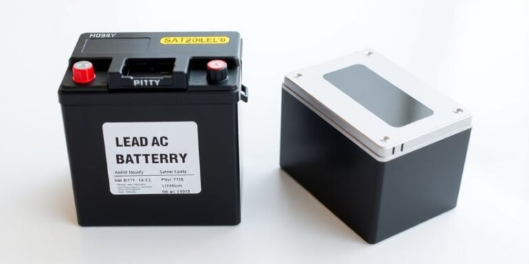 Comparison of lead acid and lithium ion batteries.
