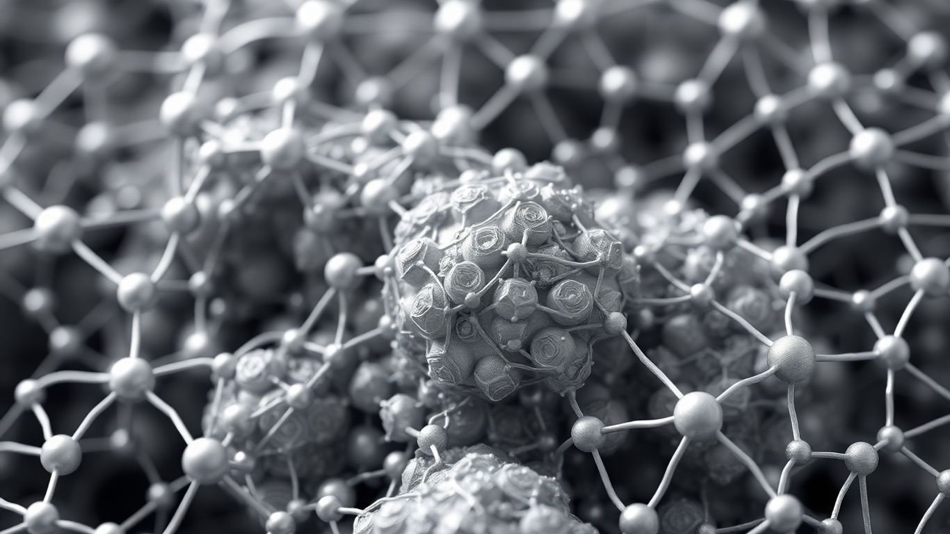 Graphene network enhancing LiFePO4 battery cathode material structure.