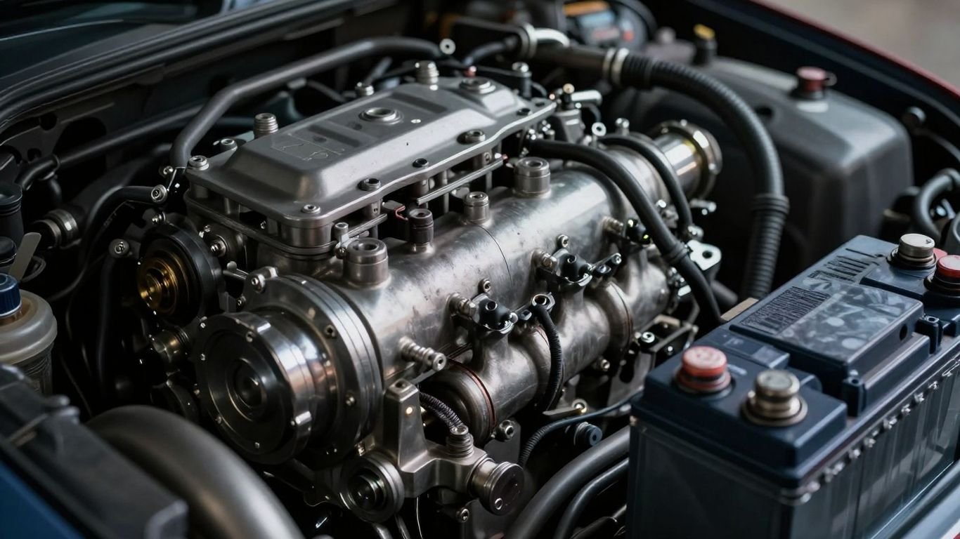 Diesel engine and car battery hybrid power