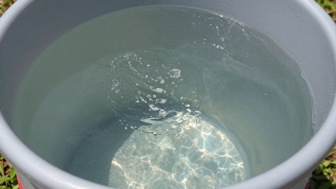 Rainwater barrel for emergency water storage.
