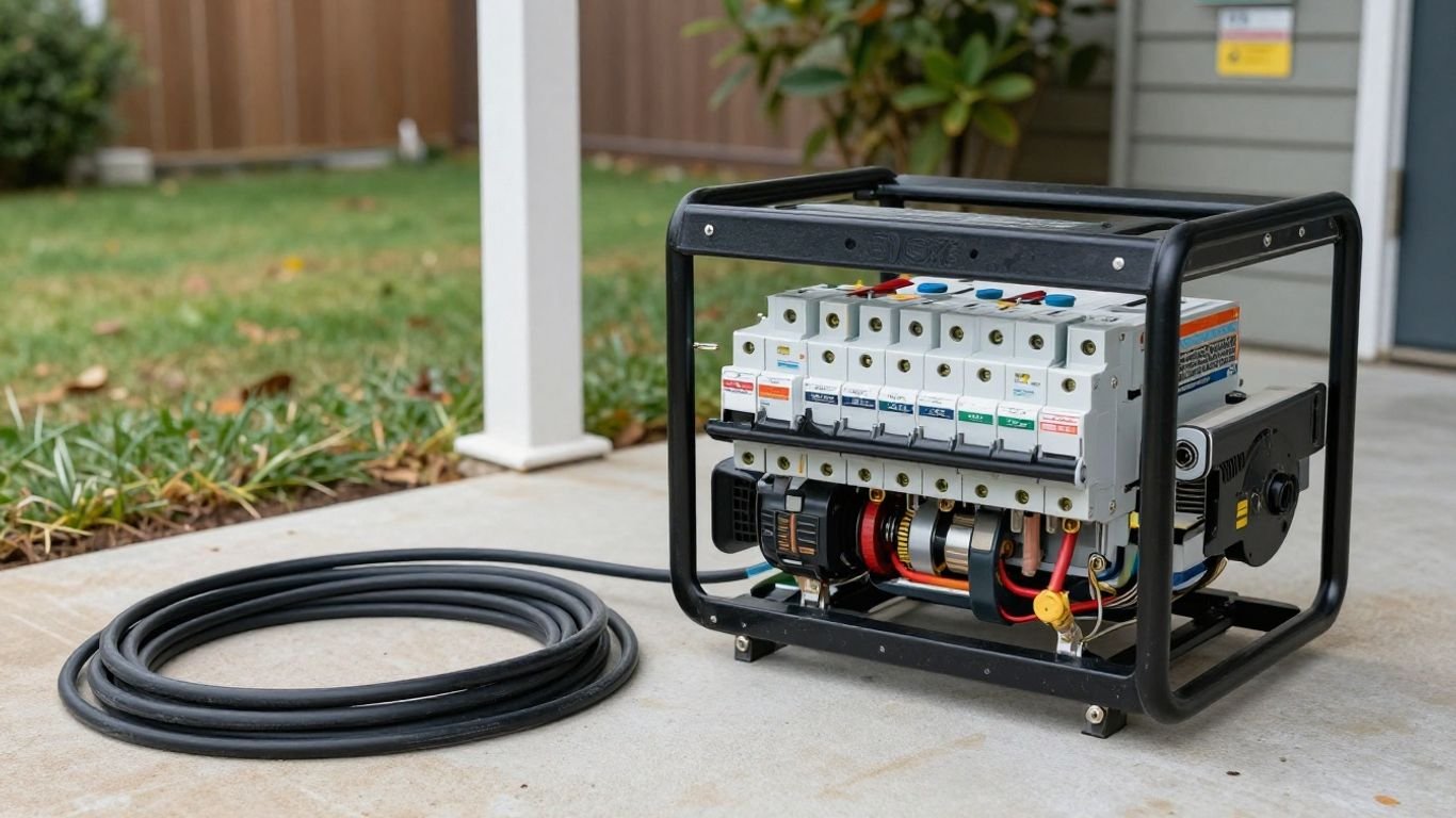 200 amp service panel and generator for home power.